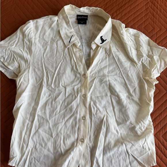 Harry Potter Cream Button Down Shirt - Picture 1 of 4